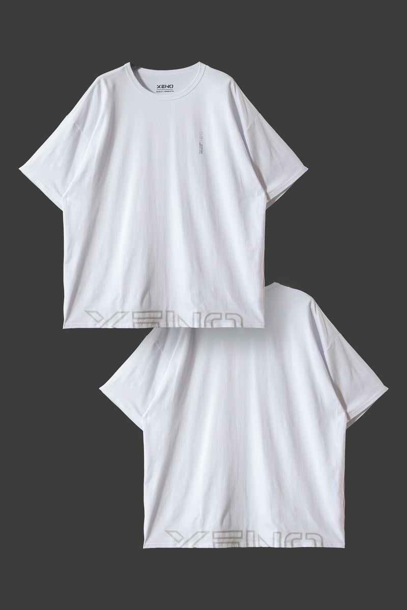 XENO HEM PRINT T-SHIRTS White