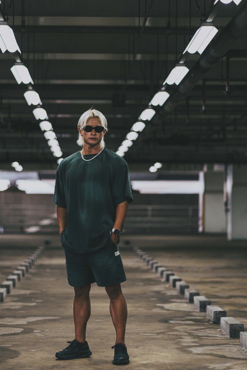 XENO DAMAGE T-SHIRT GREEN