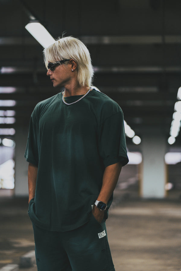 XENO DAMAGE T-SHIRT GREEN