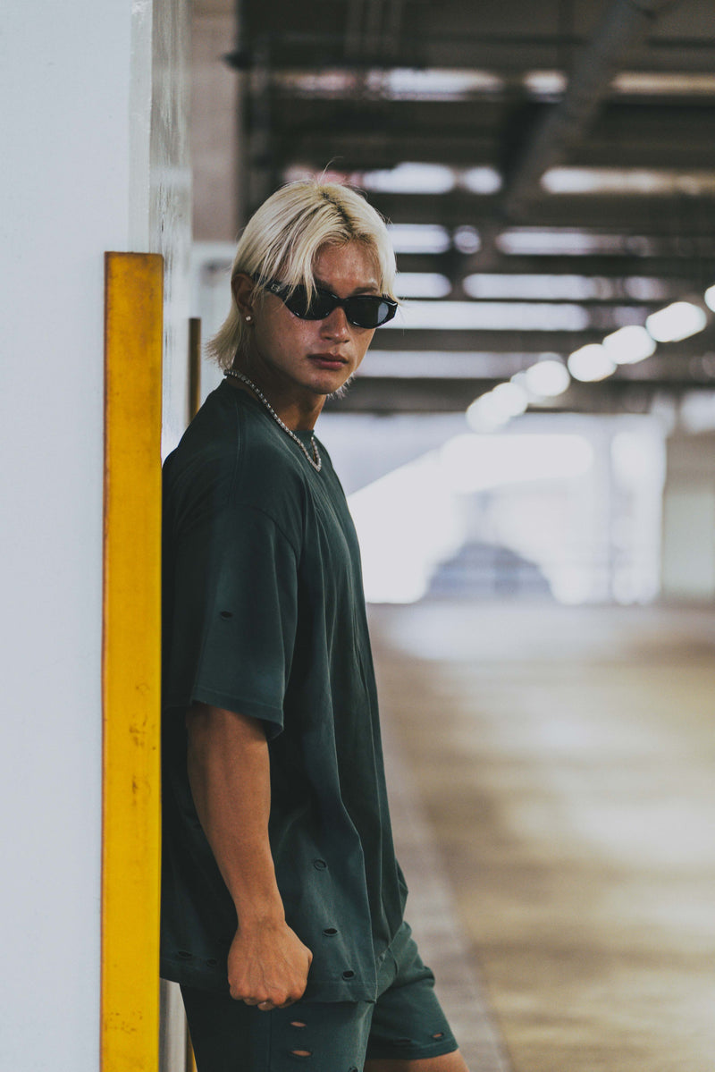 XENO DAMAGE T-SHIRT GREEN