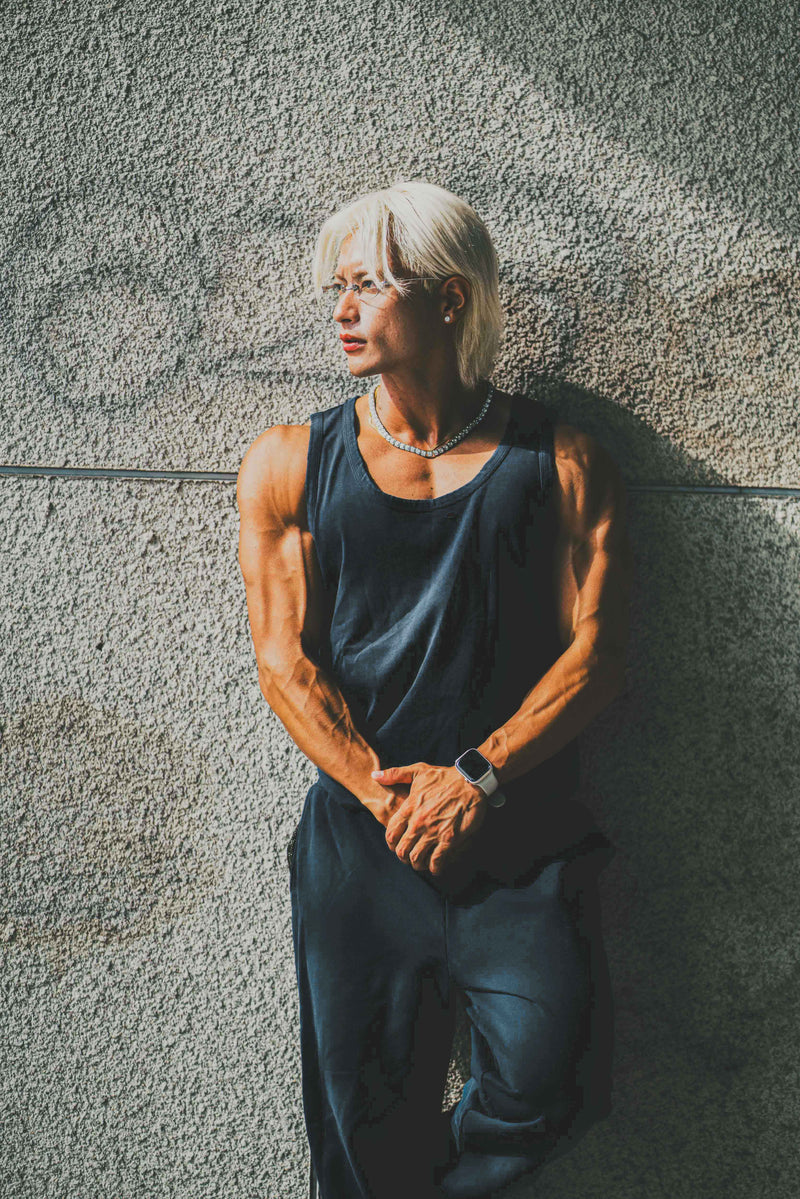 XENO DAMAGE SWEAT PANTS BLACK