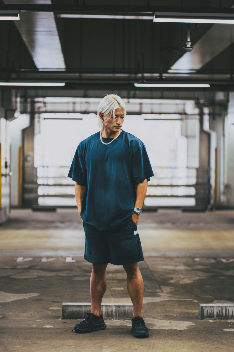 XENO DAMAGE T-SHIRT NAVY