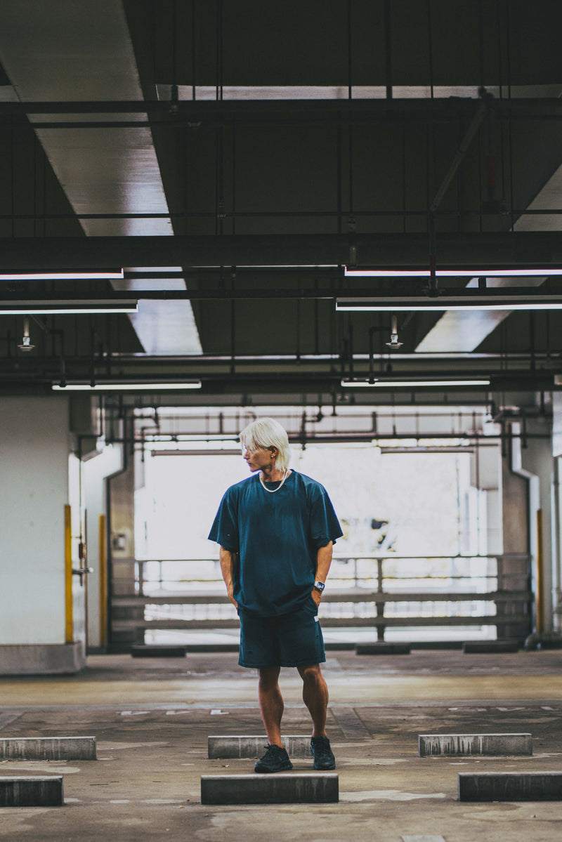 XENO DAMAGE T-SHIRT NAVY