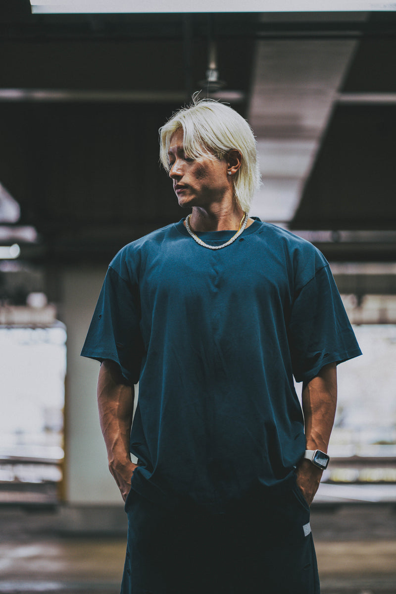 XENO DAMAGE T-SHIRT NAVY