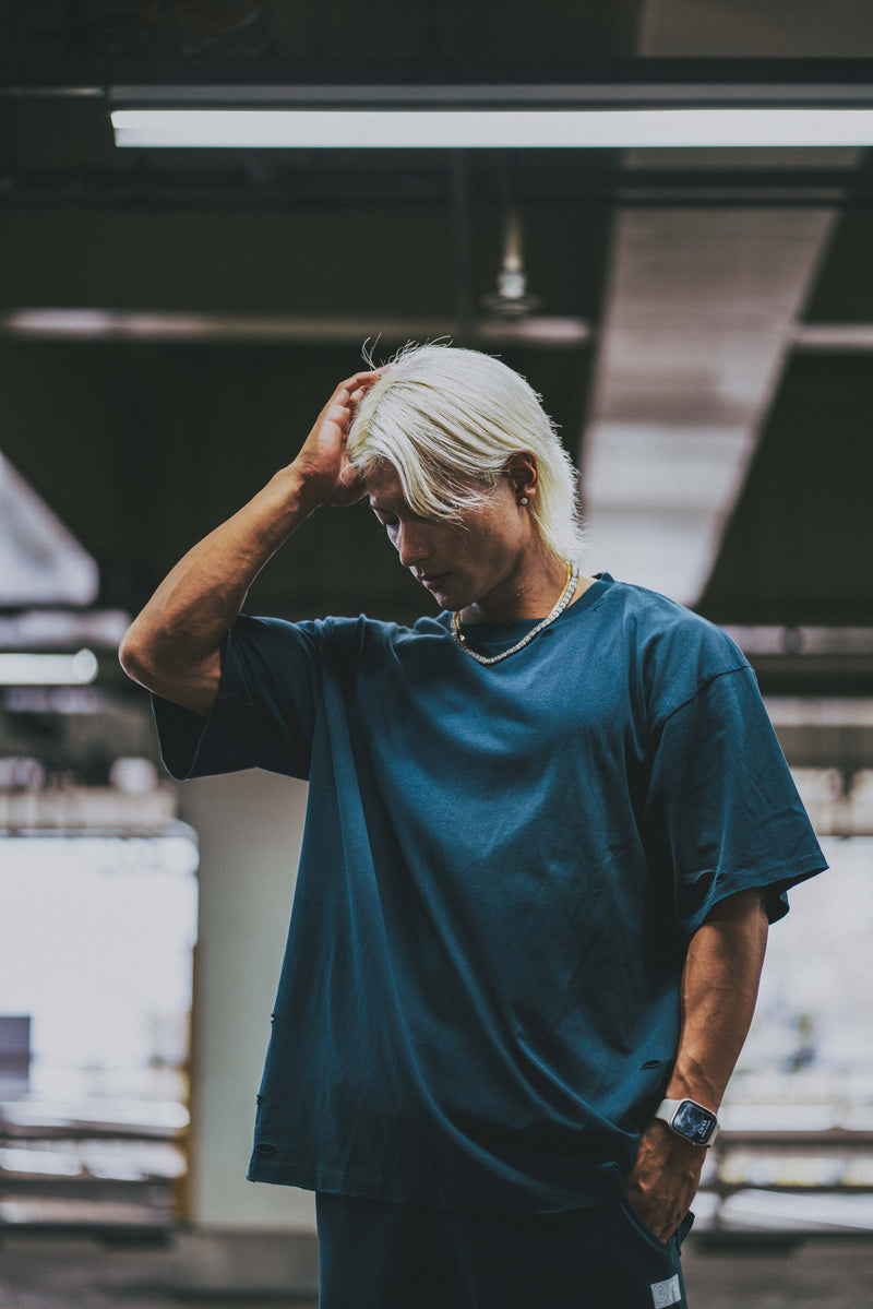 XENO DAMAGE T-SHIRT NAVY