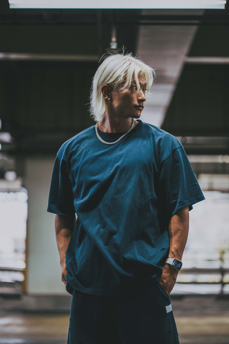 XENO DAMAGE T-SHIRT NAVY