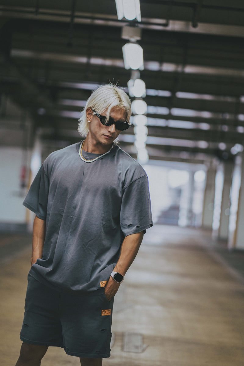 XENO DAMAGE T-SHIRT GRAY