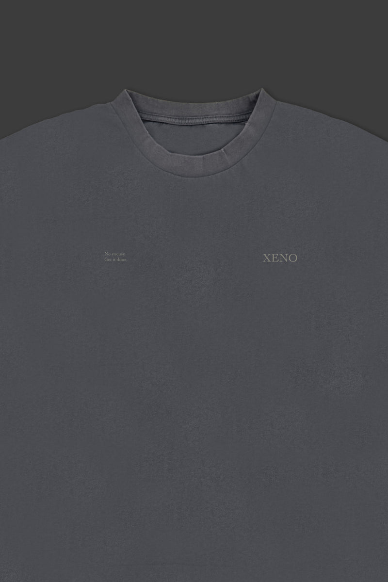 XENO “PRAYING HANDS” OVERSIZED TEE BLEACH BLUE GRAY