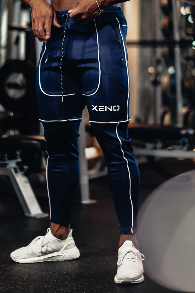 XENO ATHLETIC LINE PANTS NavyWhite