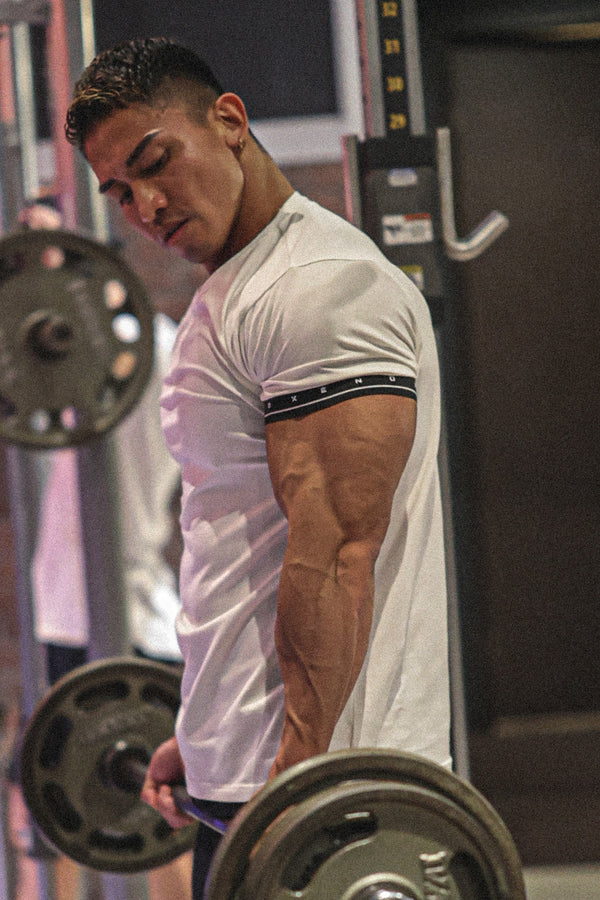 XENO CUFF SLEEVE T-SHIRT WHITE BLACK