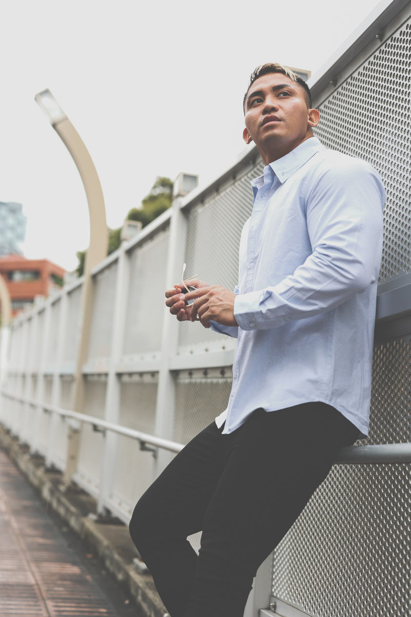 XENO COTTON OXFORD SHIRT LightBlue