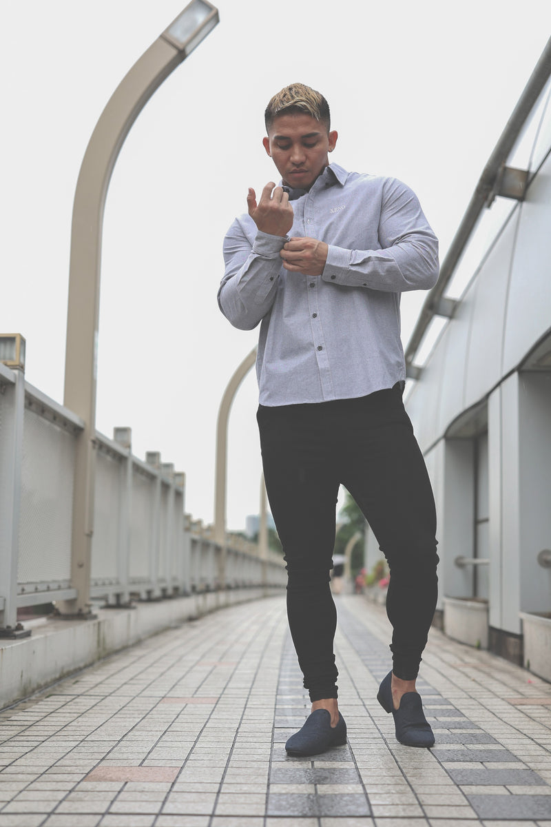 XENO COTTON OXFORD SHIRT Light Gray