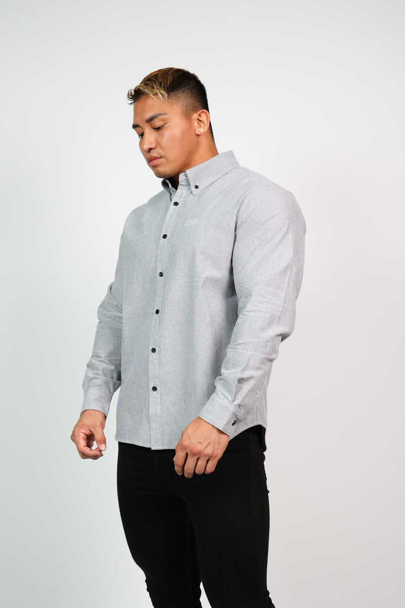XENO COTTON OXFORD SHIRT Light Gray