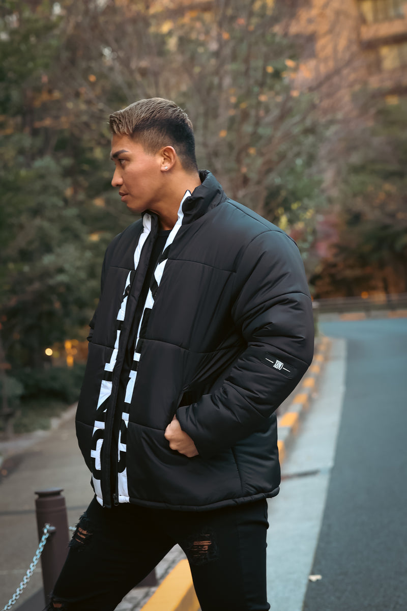 XENO URBAN PUFF JACKET Black x Black - ダウンジャケット