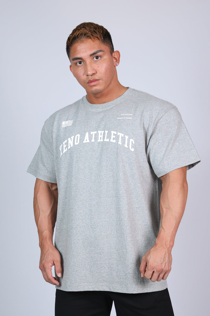 XENO USA EDITION ARCH LOGO T-SHIRT Heather Gray