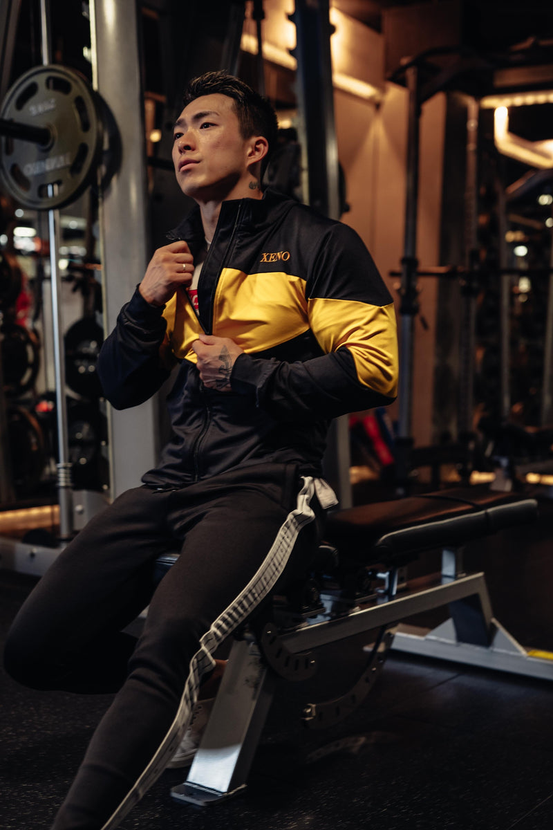 XENO STRETCH COLOR BLOCK JACKET BlackYellow