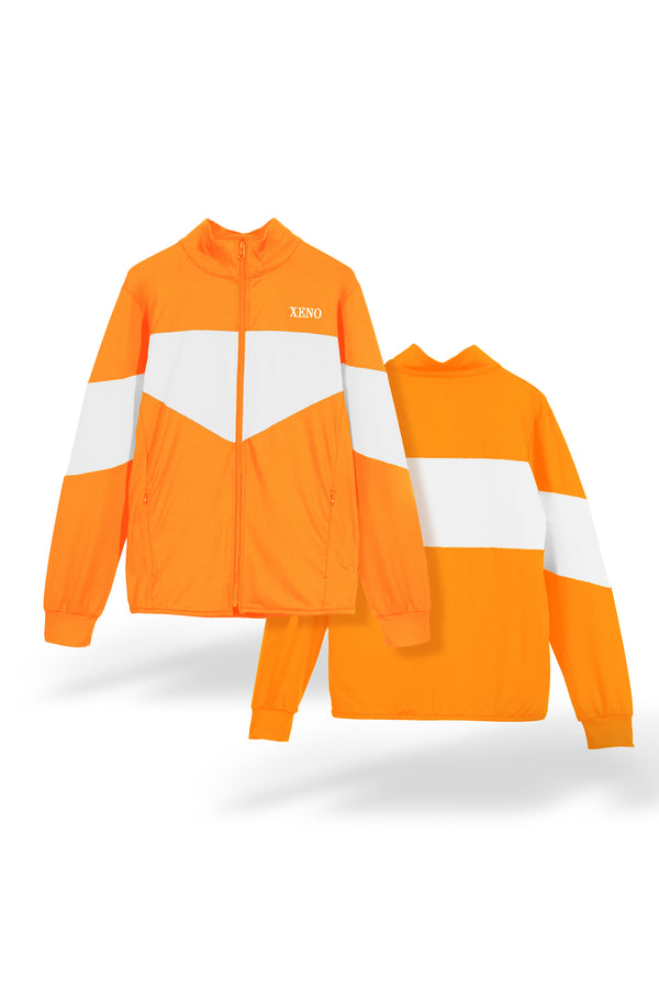 XENO STRETCH COLOR BLOCK JACKET OrangeWhite