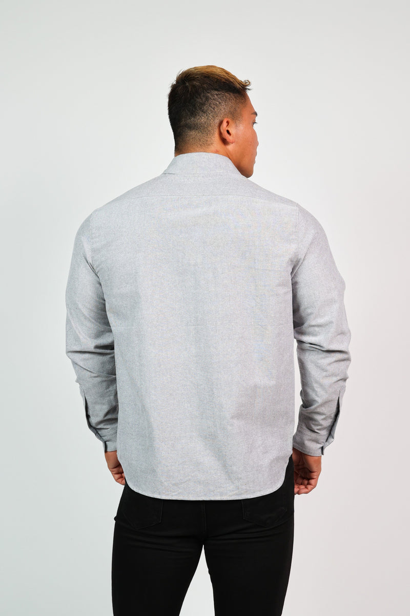XENO COTTON OXFORD SHIRT Light Gray