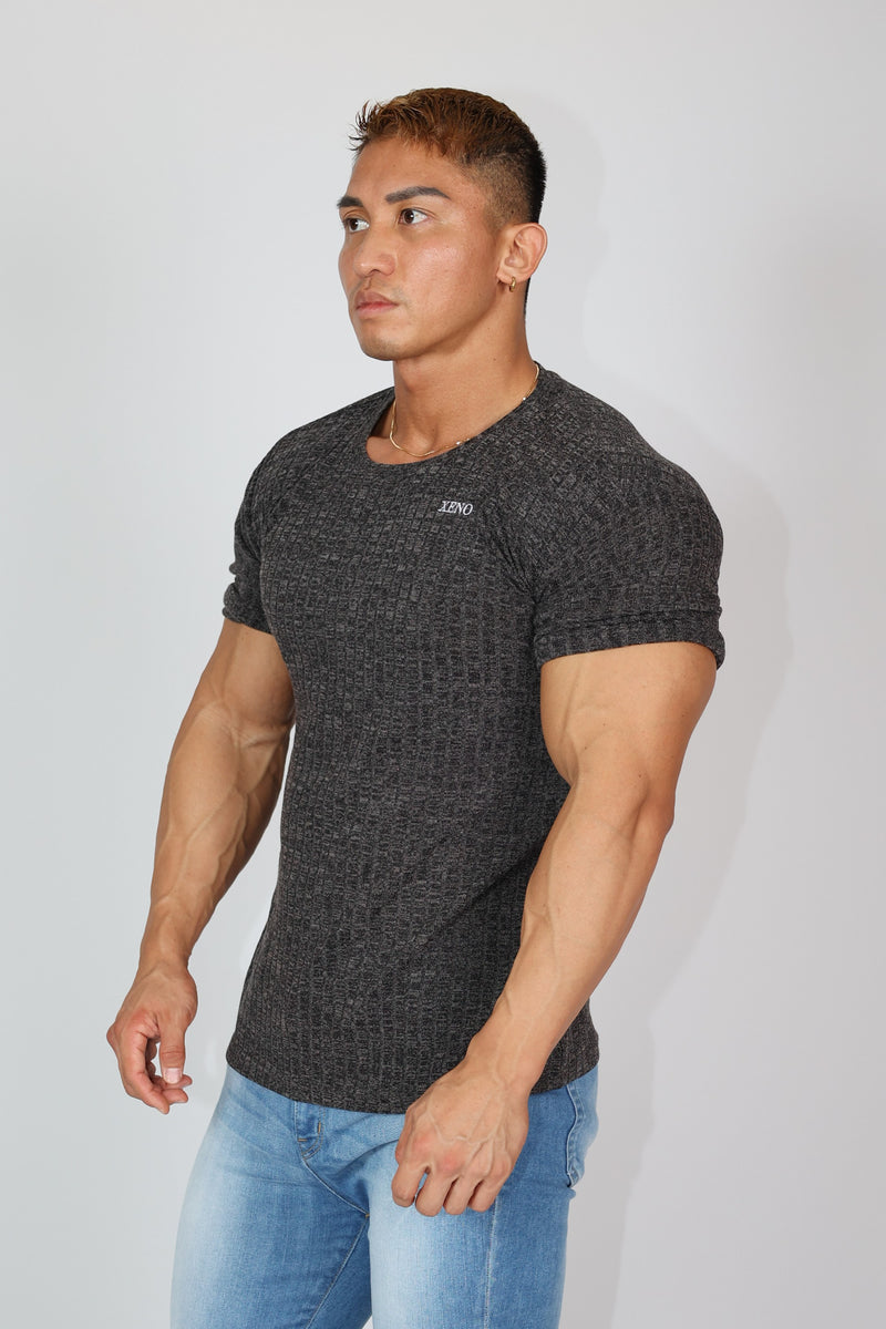 XENO URBAN LOGO KNIT T-SHIRT Dark Heather