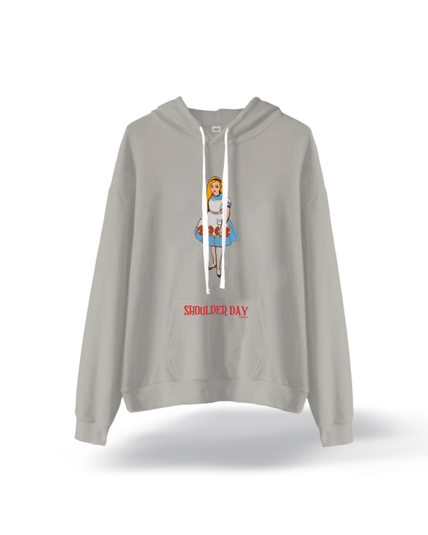 SHOULDER DAY ALICE HOODIE Gray