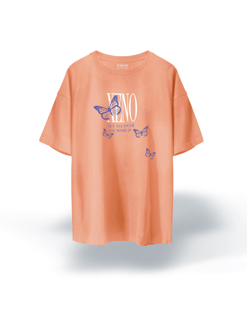 XENO BUTTERFLY T-SHIRT SalmonPink