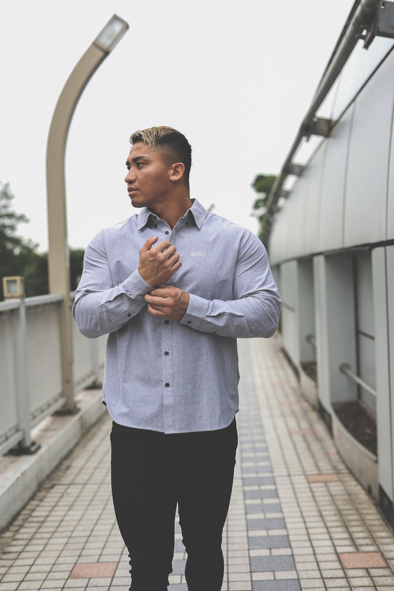 XENO COTTON OXFORD SHIRT Light Gray
