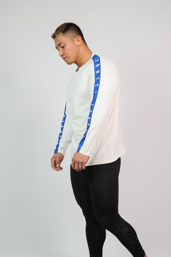 XENO SIDE LINE LS T-SHIRT WhiteBlue