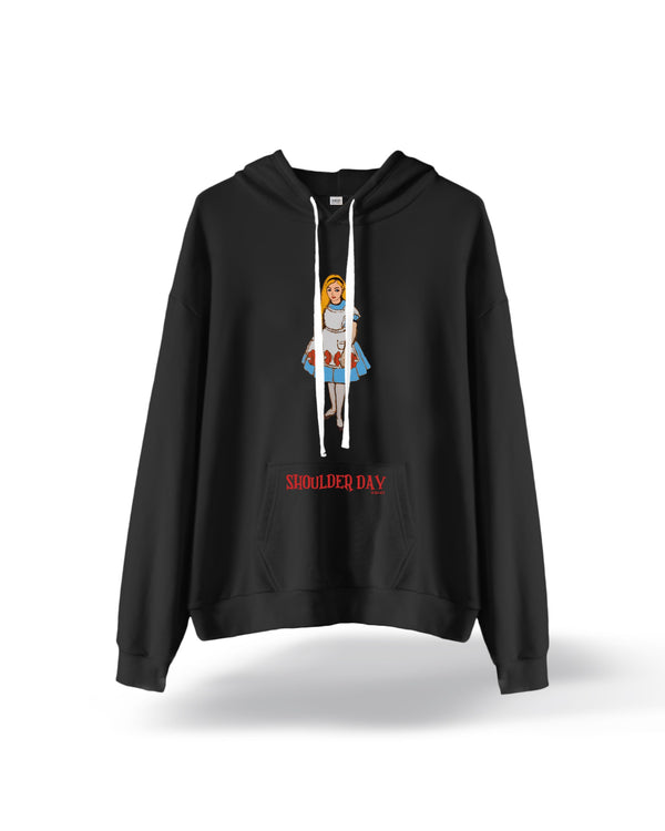 SHOULDER DAY ALICE HOODIE Black