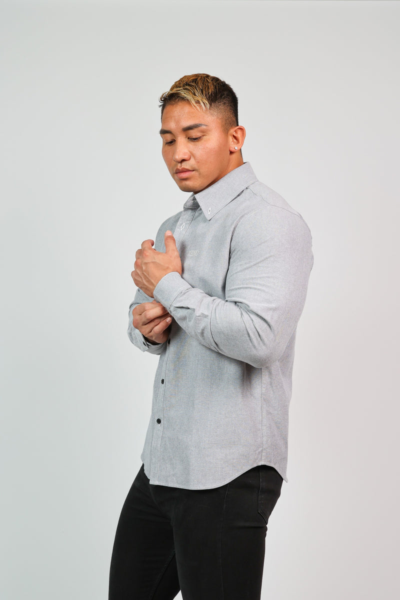XENO COTTON OXFORD SHIRT Light Gray