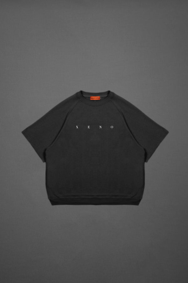 XENO HALF SLEEVE SWEAT SHIRT BLACK