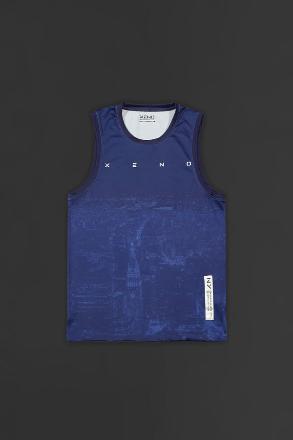 NY Edition NIGHT VIEW MESH TANK Blue