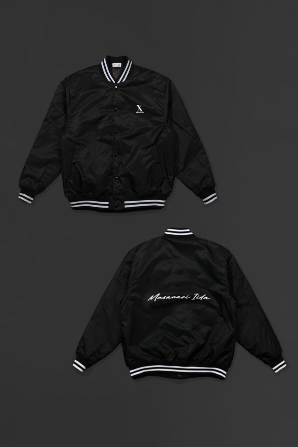 XENO x Masanari Iida STADIUM JACKET Black x White