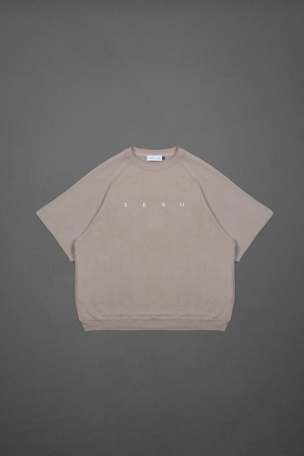 XENO HALF SLEEVE SWEAT SHIRT MOCHA