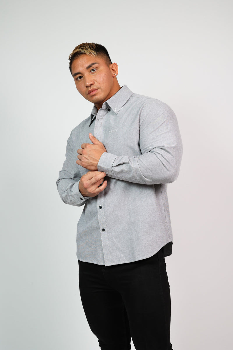 XENO COTTON OXFORD SHIRT Light Gray