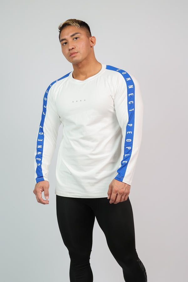 XENO SIDE LINE LS T-SHIRT WhiteBlue