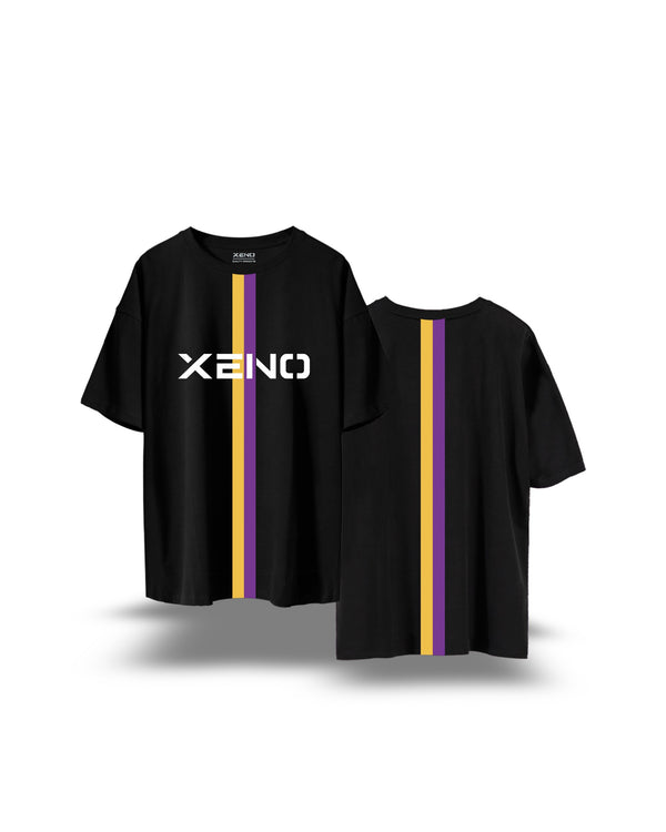 BICOLOR LINE T-SHIRT YellowPurple