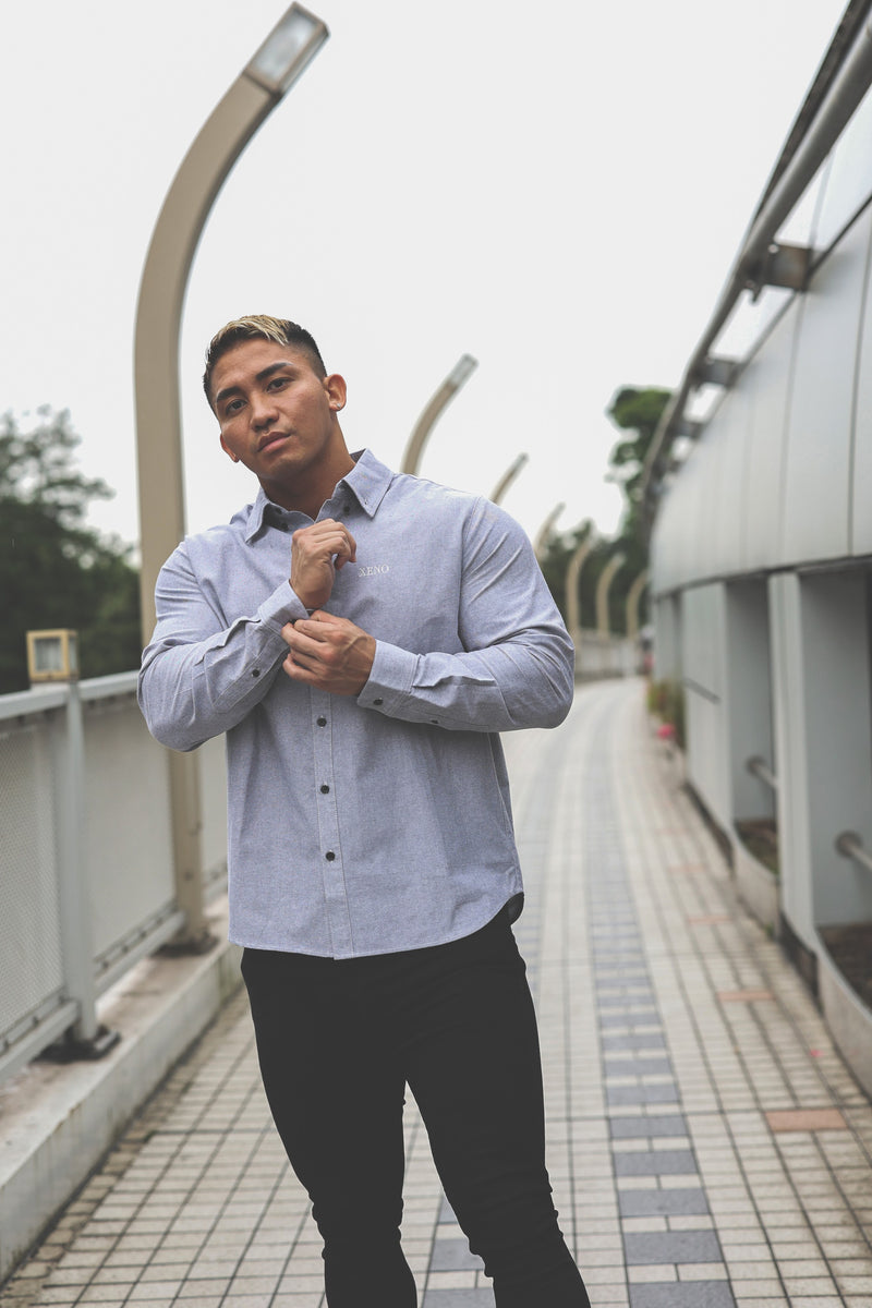 XENO COTTON OXFORD SHIRT Light Gray
