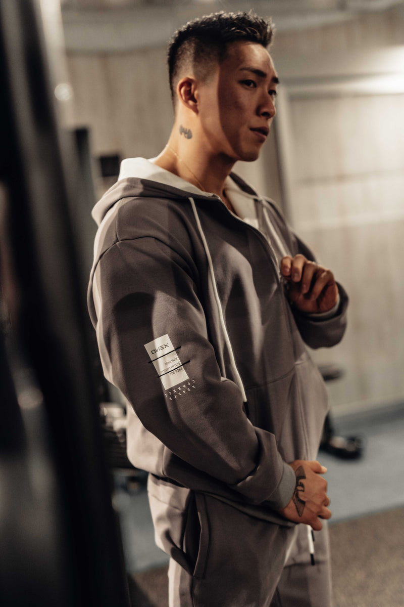XENO EFFORTLESS ZIPUP HOODIE Gray