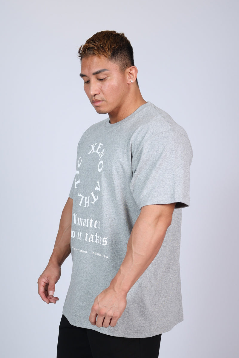 XENO USA EDITION CIRCLE LOGO T-SHIRT Heather Gray