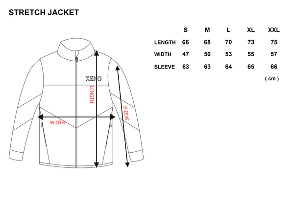 XENO STRETCH COLOR BLOCK JACKET OrangeWhite