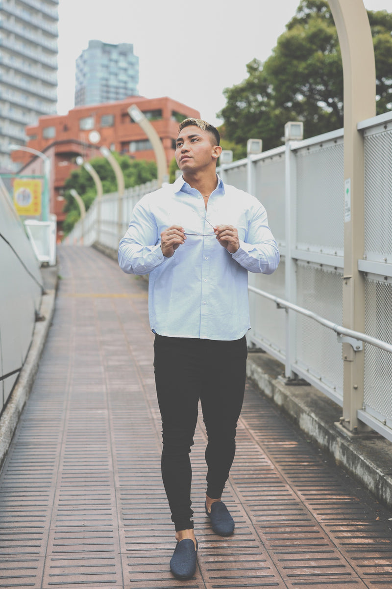 XENO COTTON OXFORD SHIRT LightBlue
