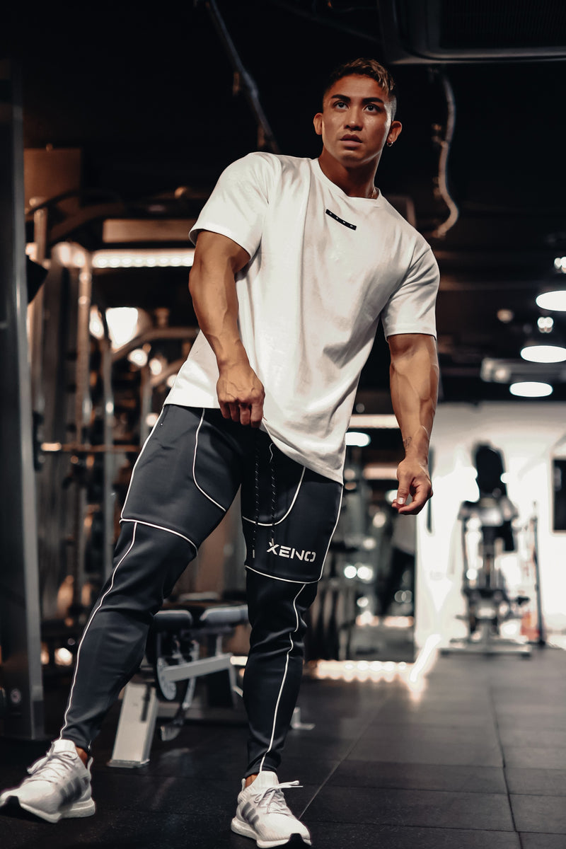 XENO ATHLETIC LINE PANTS GrayWhite