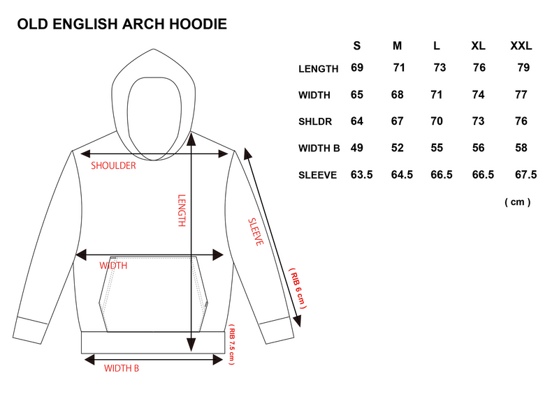 XENO OLD ENGLISH ARCH HOODIE Orange