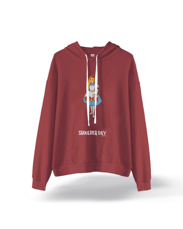 SHOULDER DAY ALICE HOODIE BrickRed