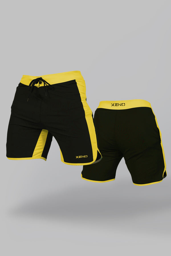 XENO STAGE SHORTS BLACK YELLOW